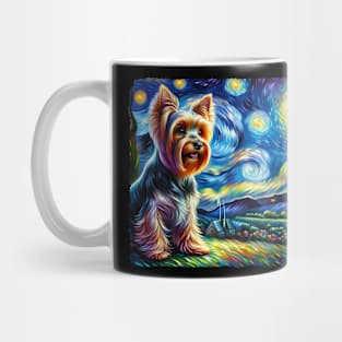 Starry Silky Terrier Dog Portrait - Pet Portrait Mug